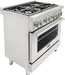 Cosmo 4-Piece Appliance Package - 36-Inch Dual Fuel Range, Wall Mount Range Hood, Dishwasher and Refrigerator in Stainless Steel (COS-4PKG-061) Cosmo