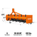 72" Box Blade Scraper with 6 Shanks 3 Point Hitch Tractor Attachment,  BB72