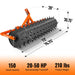 72" Drum Spike Aerator Cat. 1 3-Point Hitch Tractor Attachment, DSA72 — angle view