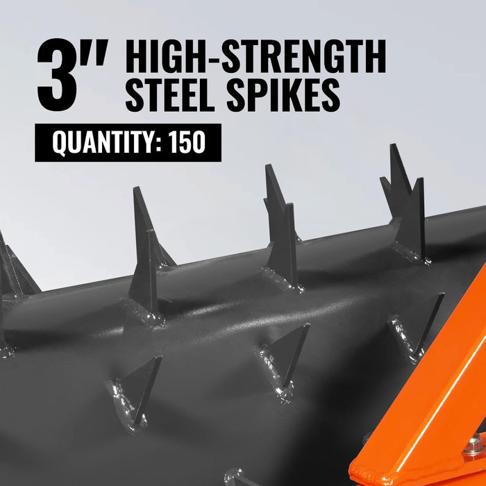 72" Drum Spike Aerator Cat. 1 3-Point Hitch Tractor Attachment, DSA72 — detail view