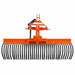 72" Offset Landscape Rake with 36 Tines 3 Point Hitch Tractor Attachment, LRA72