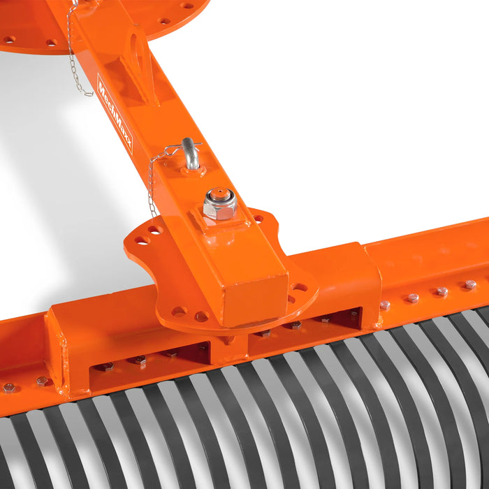 72" Offset Landscape Rake with 36 Tines 3 Point Hitch Tractor Attachment, LRA72