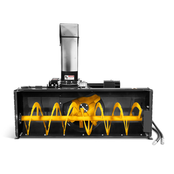 72" Hydraulic Skid Steer Snow Blower, 16–24 GPM, Hydraulic Chute Rotator & Deflector, 24" Impeller, SSB72H