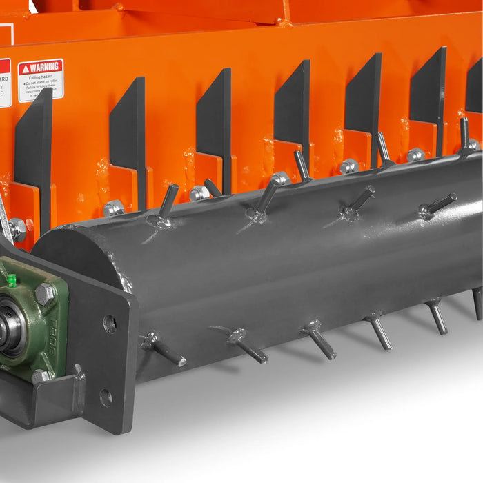 84" Heavy Duty Soil Pulverizer,  Single Spiked Roller,  29 Shanks,  Ca — dimensions diagram