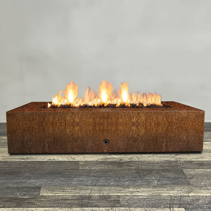 Starfire Designs Metal Gravity 72" x 38" Rectangle Corten Steel Gas Fire Pit Starfire Designs