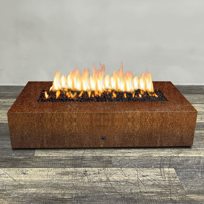 Starfire Designs Metal Gravity 72" x 38" Rectangle Corten Steel Gas Fire Pit Starfire Designs