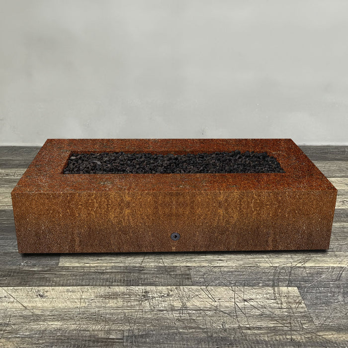 Starfire Designs Metal Gravity 72" x 38" Rectangle Corten Steel Gas Fire Pit Starfire Designs