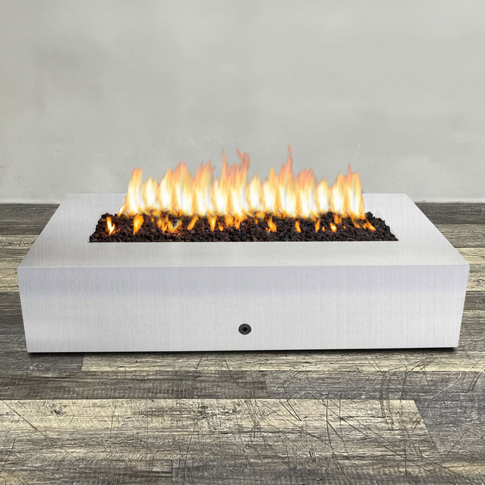 Starfire Designs Metal Gravity 72" x 38" Rectangle Stainless Steel Gas Fire Pit Starfire Designs