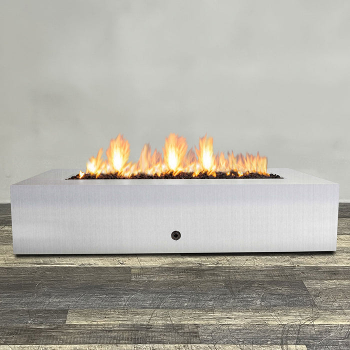 Starfire Designs Metal Gravity 72" x 38" Rectangle Stainless Steel Gas Fire Pit Starfire Designs