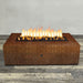 Starfire Designs Metal Gravity 72" x 38" Rectangle Corten Steel Gas Fire Pit with Propane Tank Access Door Starfire Designs