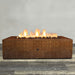 Starfire Designs Metal Gravity 72" x 38" Rectangle Corten Steel Gas Fire Pit with Propane Tank Access Door Starfire Designs