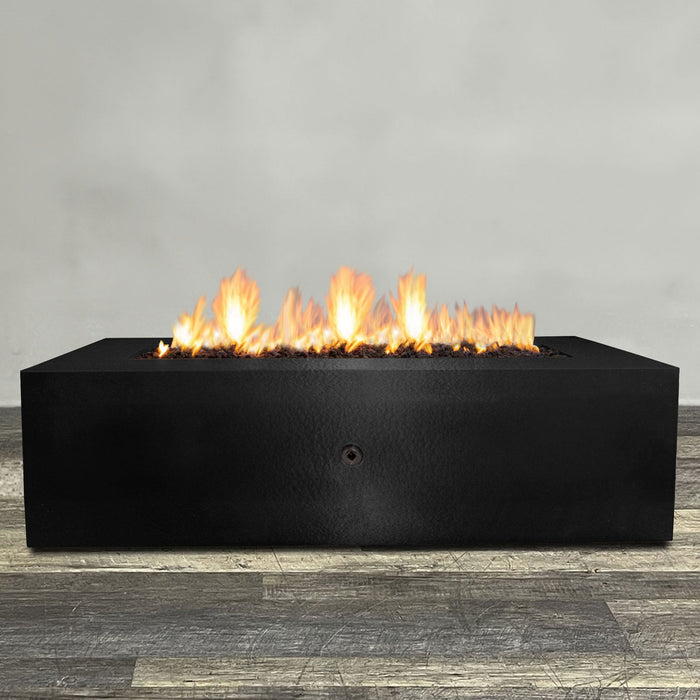 Starfire Designs Gravity Rectangle Powder Coated Steel Gas Fire Pit with Propane Tank Access Door Starfire Designs