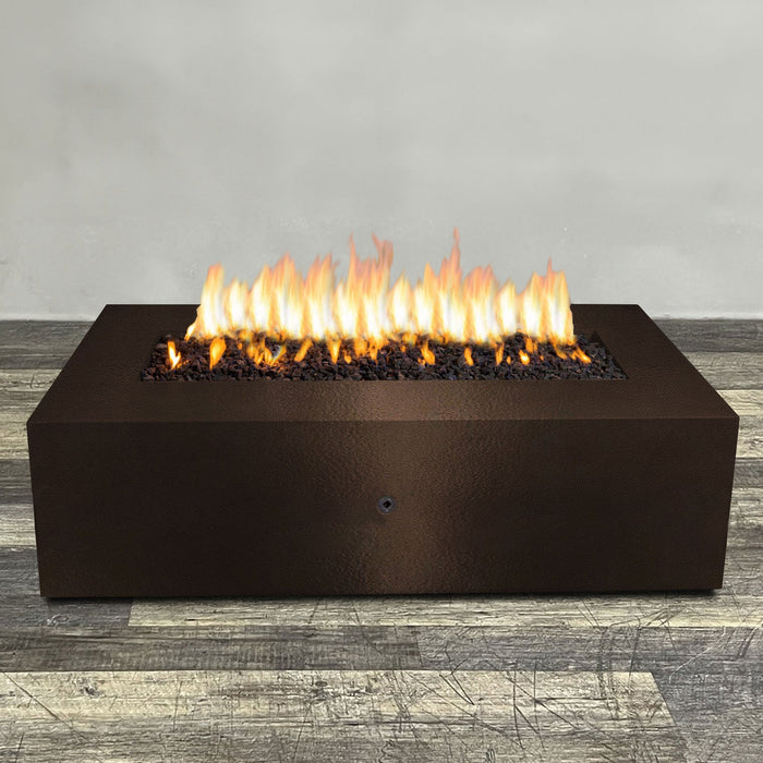 Starfire Designs Gravity Rectangle Powder Coated Steel Gas Fire Pit with Propane Tank Access Door Starfire Designs