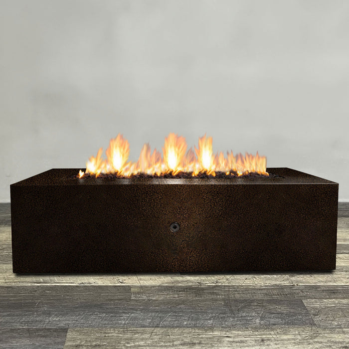 Starfire Designs Gravity Rectangle Powder Coated Steel Gas Fire Pit with Propane Tank Access Door Starfire Designs