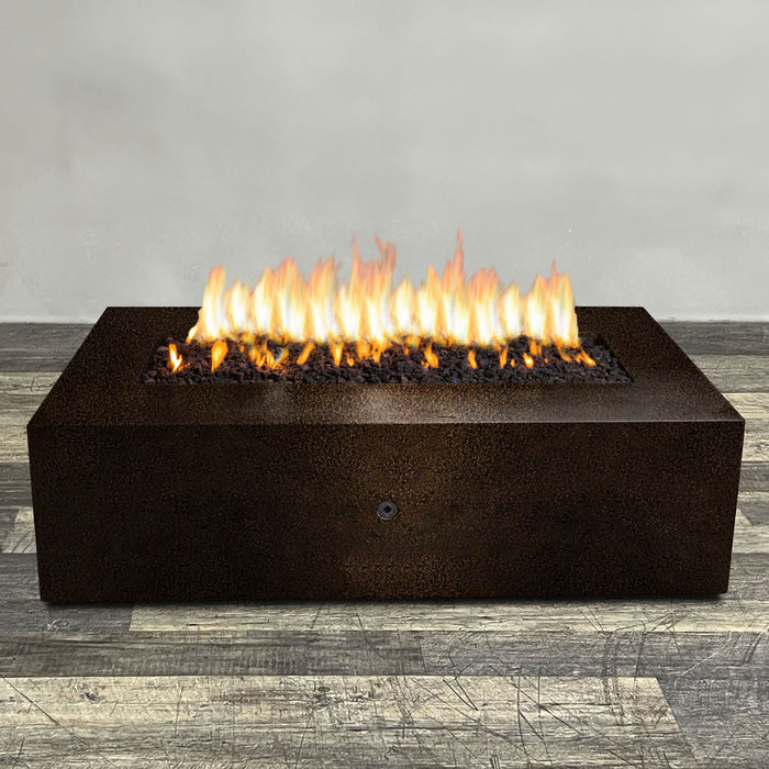 Starfire Designs Gravity Rectangle Powder Coated Steel Gas Fire Pit with Propane Tank Access Door Starfire Designs