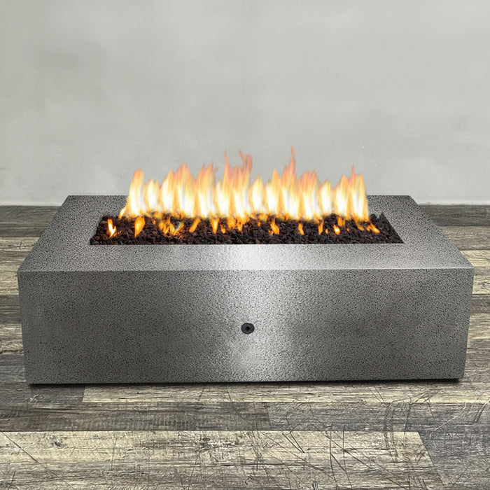 Starfire Designs Gravity Rectangle Powder Coated Steel Gas Fire Pit with Propane Tank Access Door Starfire Designs