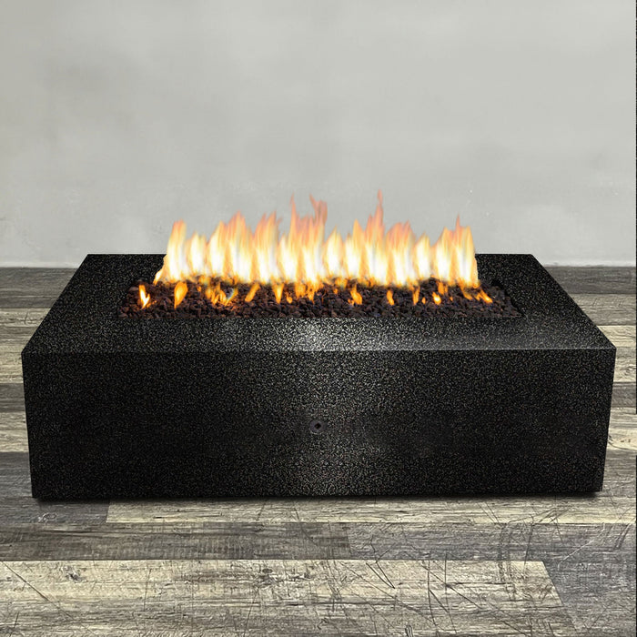 Starfire Designs Gravity Rectangle Powder Coated Steel Gas Fire Pit with Propane Tank Access Door Starfire Designs