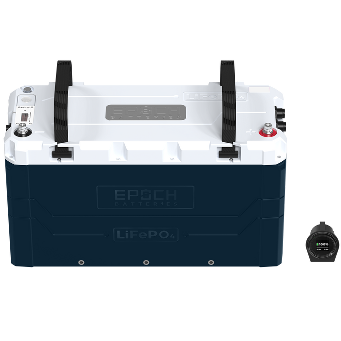 Epoch 48V 100Ah V2 Elite LiFePO4 battery — top view