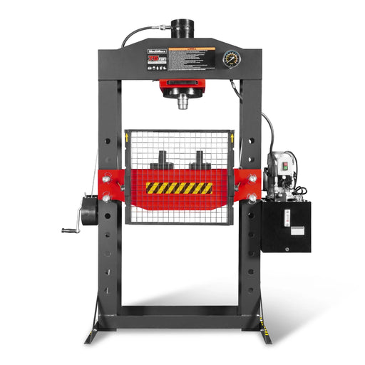 75 Ton H-Frame Electric Hydraulic Shop Press with Hand Winch,  110V Mo