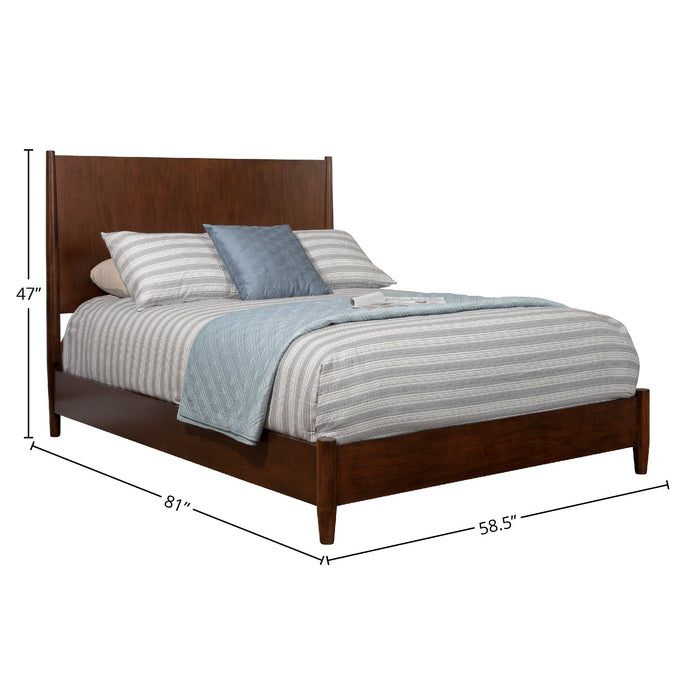 Alpine Furniture Flynn Platform Bed, Walnut
