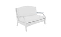 Ledge Lounger Legacy Loveseat — White Base-4634 White Fabric-Lattice Back