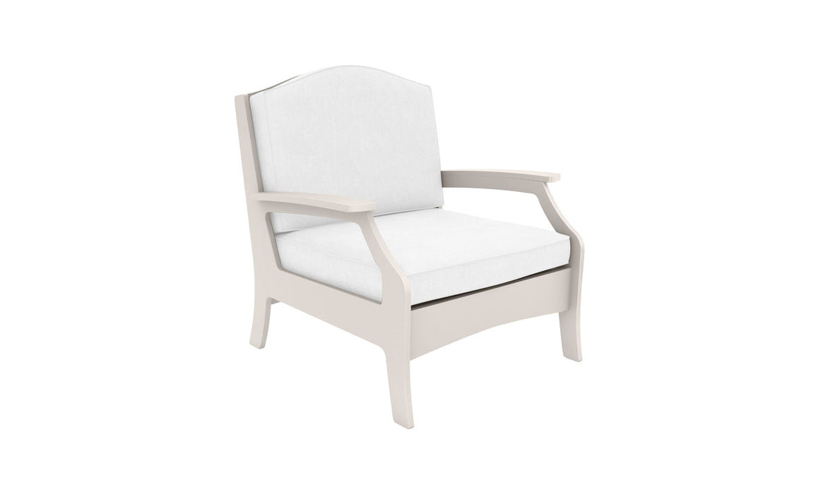 Ledge Lounger Legacy Club Chair — Cloud Base-4634 White Fabric-Lattice Back
