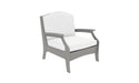 Ledge Lounger Legacy Club Chair — Gray Base-4634 White Fabric-Lattice Back