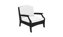 Ledge Lounger Legacy Club Chair — Black Base-4634 White Fabric-Lattice Back