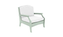 Ledge Lounger Legacy Club Chair — Sage Green Base-4634 White Fabric-Lattice Back