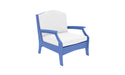 Ledge Lounger Legacy Club Chair — Sky Blue Base-4634 White Fabric-Lattice Back