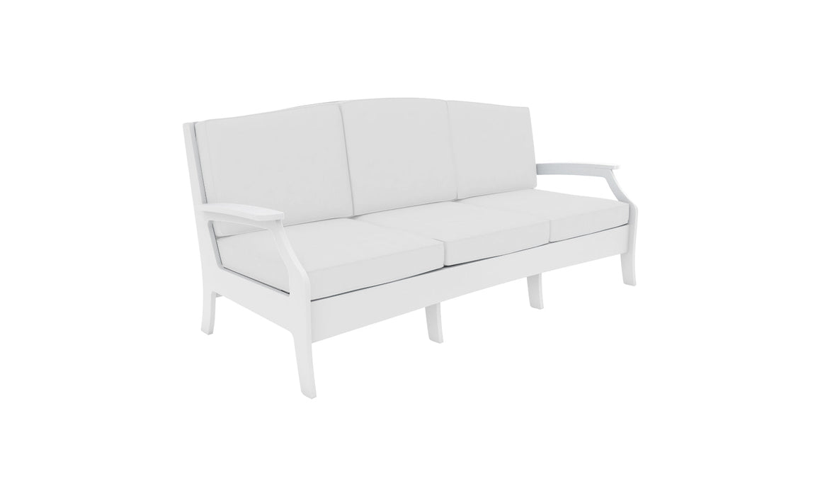 Ledge Lounger Legacy Sofa — White Base-4634 White Fabric-Lattice Back