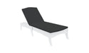Ledge Lounger Legacy Chaise — White Base-4608 Black Fabric