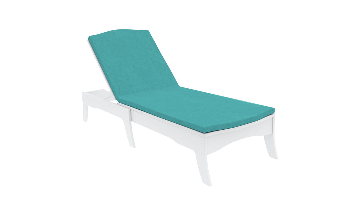 Ledge Lounger Legacy Chaise — White Base-4612 Aruba Fabric