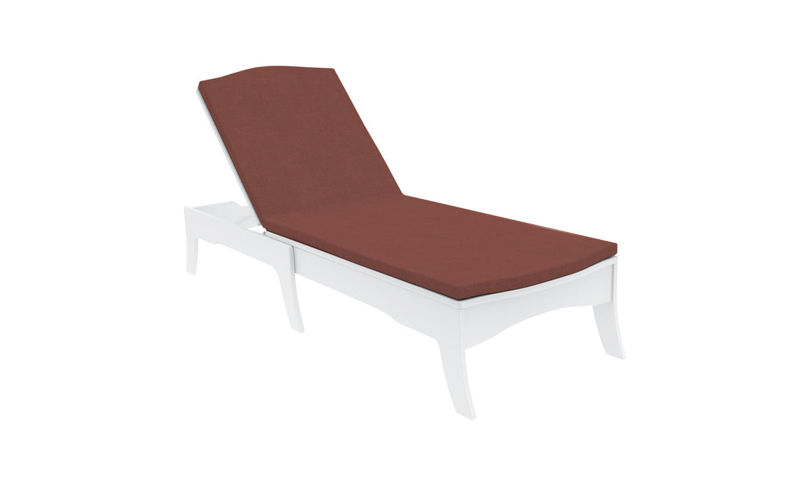 Ledge Lounger Legacy Chaise — White Base-4622 Terracotta Fabric