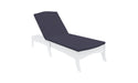 Ledge Lounger Legacy Chaise — White Base-4646 Captain Navy Fabric