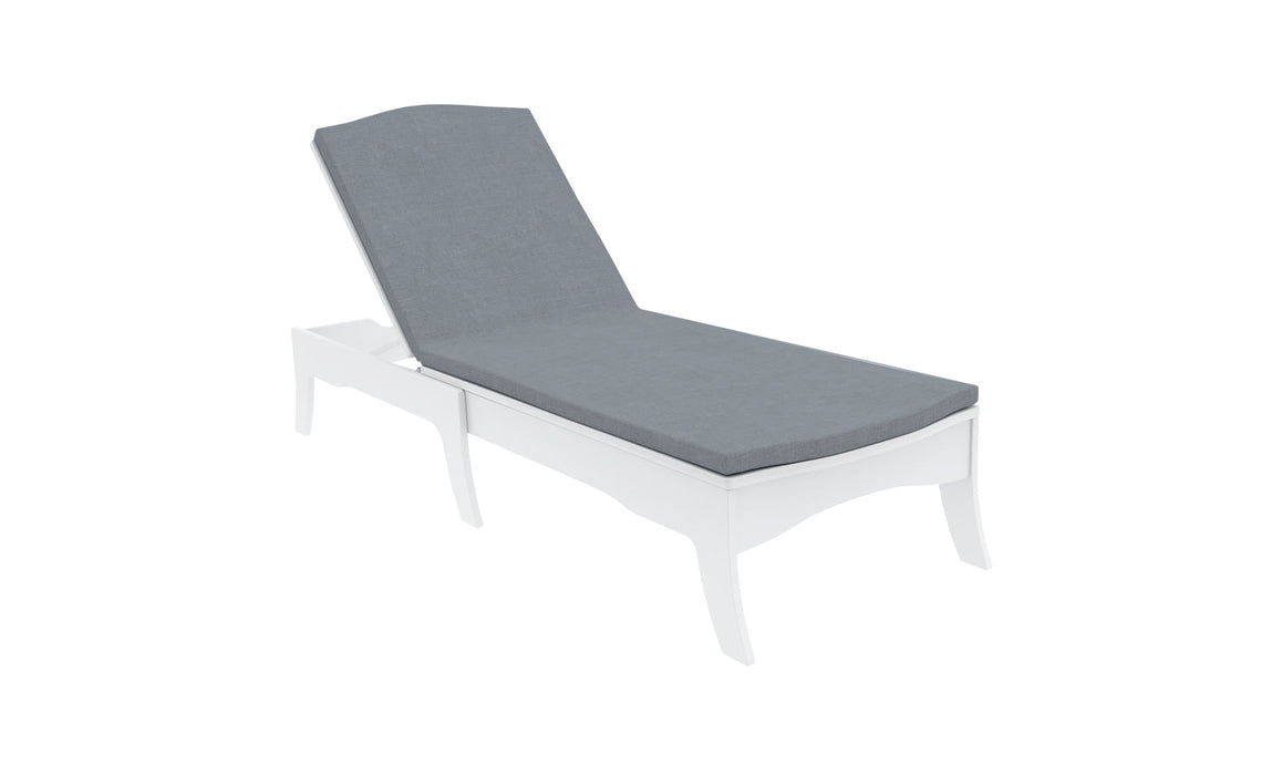Ledge Lounger Legacy Chaise — White Base-4636 Storm Fabric