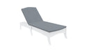 Ledge Lounger Legacy Chaise — White Base-4636 Storm Fabric