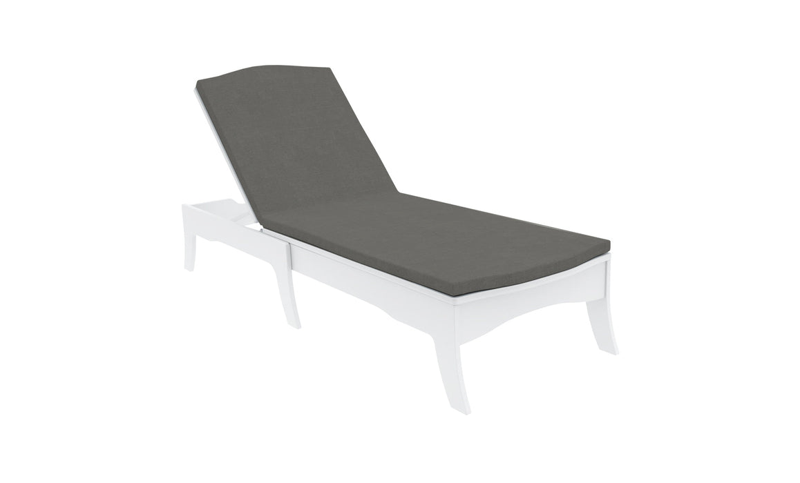 Ledge Lounger Legacy Chaise — White Base-4644 Charcoal Grey Fabric