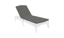 Ledge Lounger Legacy Chaise — White Base-4644 Charcoal Grey Fabric