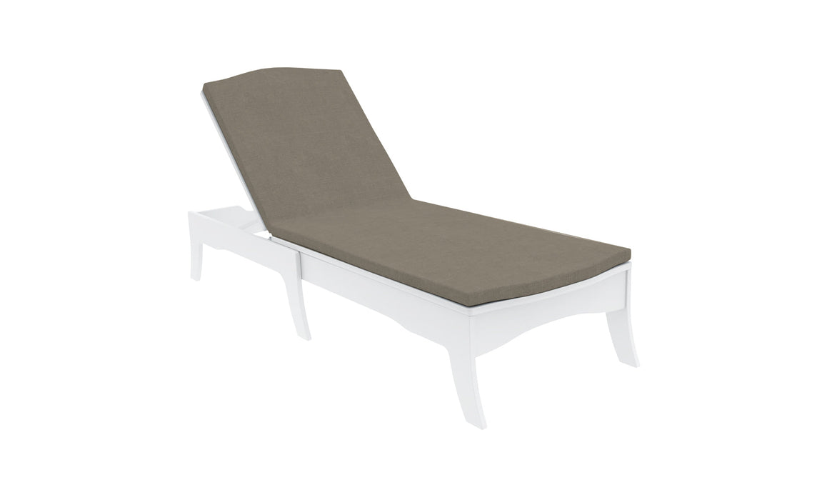 Ledge Lounger Legacy Chaise — White Base-4648 Taupe Fabric