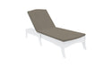 Ledge Lounger Legacy Chaise — White Base-4648 Taupe Fabric