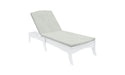Ledge Lounger Legacy Chaise — White Base-4651 Silver Fabric
