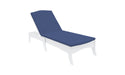 Ledge Lounger Legacy Chaise — White Base-4652 Mediterranean Blue Fabric
