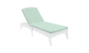 Ledge Lounger Legacy Chaise — White Base-4664 Sea Fabric