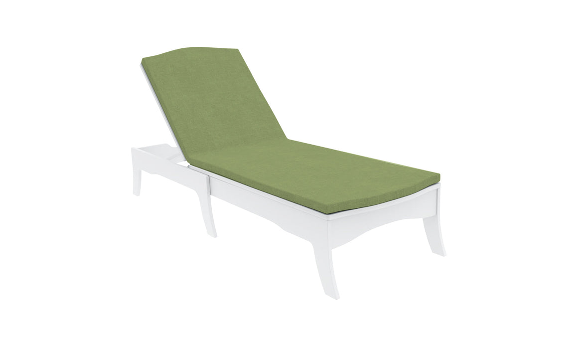 Ledge Lounger Legacy Chaise — White Base-T16-47 Lime Fabric