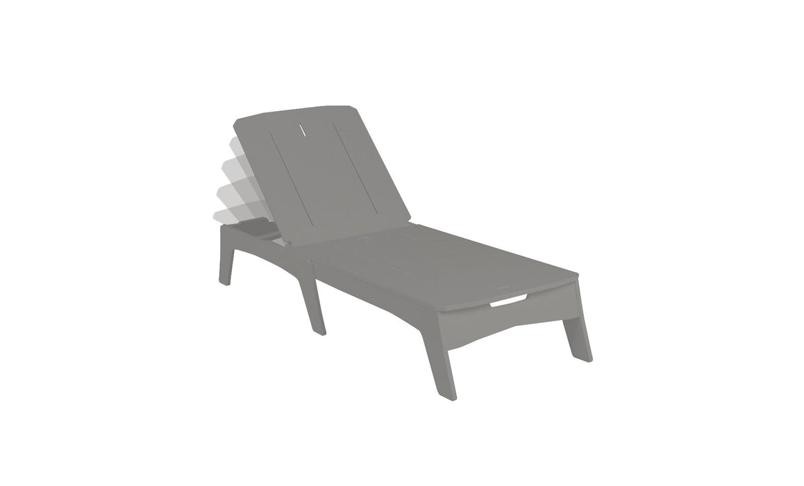 Ledge Lounger Mainstay Chaise — Gray Base-4634 White Fabric