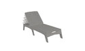Ledge Lounger Mainstay Chaise — Gray Base-4634 White Fabric