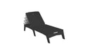 Ledge Lounger Mainstay Chaise — Black Base-4634 White Fabric