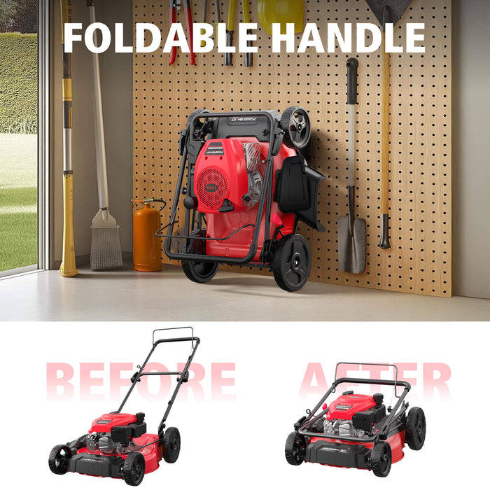PowerSmart 21'' 144cc Gas Push 2-in-1 Lawn Mower V8721C