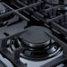 Forno Leonardo Espresso 30-Inch Gas Range in Black with Stainless Steel Handle (FFSGS1116-30BLK) FORNO